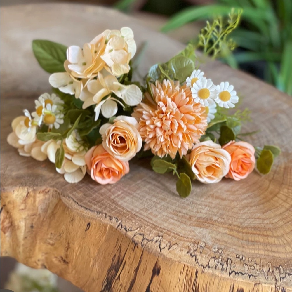 Artificial Flowers - Orange/Fall Colors for Wedding Decor & Bridesmaids Bouquets